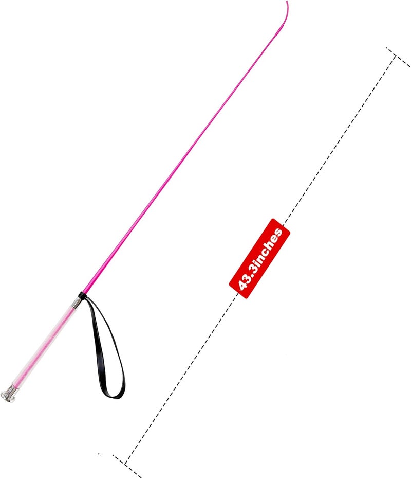 Luynro Horse Dressage Whip 43inch/47inch,Pig Whip Training Livestock Stick with Wristband,Comfortable Gel Handle - Image 2